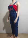 EVE Letter Embroidered Back Jeans GAKF-A31210