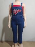 EVE Letter Embroidered Back Jeans GAKF-A31210
