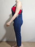 EVE Letter Embroidered Back Jeans GAKF-A31210