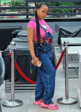 EVE Letter Embroidered Back Jeans GAKF-A31210