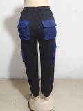 EVE Fashion Color Block Patchwork Loose Pants GAKF-A8132