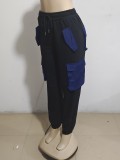 EVE Fashion Color Block Patchwork Loose Pants GAKF-A8132