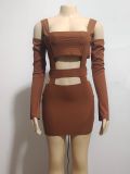 EVE Sexy Hollow Out Sling Mini Dress GAKF-A31216