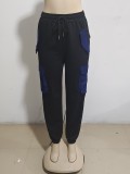 EVE Fashion Color Block Patchwork Loose Pants GAKF-A8132