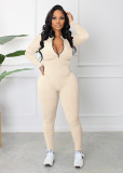 EVE Casual Sports Zipper Long Sleeve Jumpsuit MZ-2764