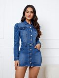 EVE Fashion Denim Long Sleeve Single Breasted Coats LX-3572