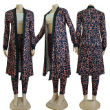EVE Casual Print Cardigan Coat And Pant 2 Piece Set CY-1034