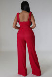 EVE Sleeveless Tie Up Solid Color Jumpsuit XHXF-8669