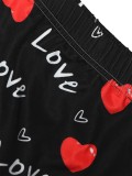 EVE Valentine's Day Love Letter Print Shorts SH-390995