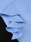 EVE Plus Size One Neckline Ruffle Sleeve Midi Dress GKEN-AM031222