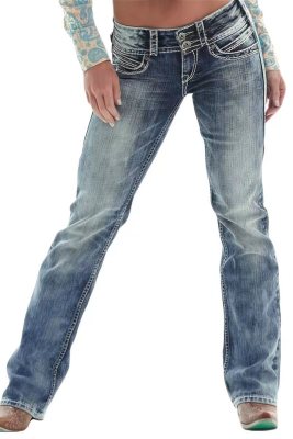 EVE Fashion Loose Straight Jeans GXJF-Amy56-23006xt1688