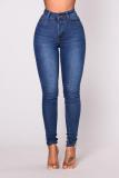 Solid Color Slim Jeans GXJF-6338-1