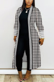 EVE Plus Size Print Long Sleeve Knit Coat GRNH-8078