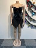 EVE Beaded Mesh See-through Splicing Mini Dress NY-3120
