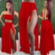 EVE Sexy Wrap Chest+Panties+Mesh Skirt Swimsuit Suit TE-4670