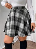 EVE Fashion Checkered Half-body Skirt aQY-55778
