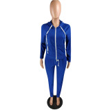 EVE Casual Sport Solid Color Long Sleeve Pants Suit YMT-6117