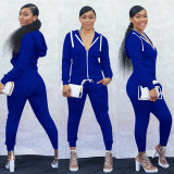 EVE Casual Sport Solid Color Long Sleeve Pants Suit YMT-6117