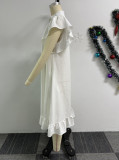 EVE Solid Color Sleeveless Loose Midi Dress NY-10739