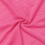 EVE Mesh Solid Color Irregular Ruffles Sexy Skirts Set ME-8434