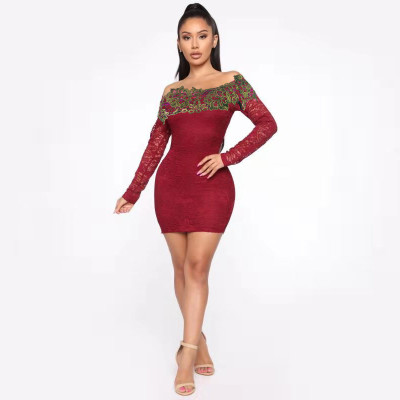 EVE One Shoulder Lace Sexy Mini Dress LA-3166