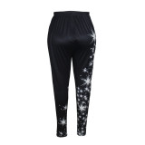 EVE Plus Size Print Slim Pants XHSY-19845