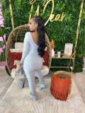 EVE Solid Color Long Sleeve Jumpsuit GBGF-55008
