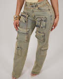 EVE Vintage Low Rise Zipper Jeans CM-8708