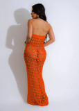 EVE Knitted One-Shoulder Hollow Out Sequin Beach Dress TR-1293