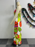 EVE Print Sleeveless Off Shoulder Maxi Dress NY-10733
