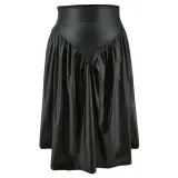 EVE Plus Size PU Leather Half Body Patchwork Skirt GDAM-890