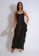 EVE Sunscreen Smocked Knit Beach Long Dress OSM-4451