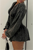 EVE Fashion Long Sleeve Zipper Mini Dress GYZY-8892