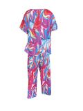 EVE Plus Size Fashion Tie Dye Print Two Piece Short Set MOF-611