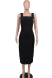 EVE Sleeveless Square Neck Slim Midi Dress XHXF-402