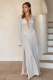 EVE Flare Sleeve V Neck Long Beach Dress GFQS-4047