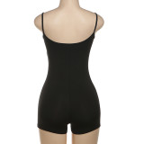 EVE Sexy Backless Solid Color Sling Romper XEF-41607