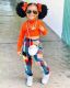 EVE Kids Girls Solid T Shirt And Plaid Print Pants 2 Piece Set GYAY-M8010 