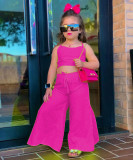 EVE Kids Girl's Sleeveless Vest And Wide Leg Pants 2 Piece Set GYAY-M8024 