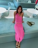 EVE Single Shoulder Beach Vest And Half Skirt 2 Piece Set GFQS-1015