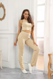 EVE Sleeveless Solid Color Tank Tops 2 Piece Pants Set SSNF-211436