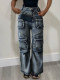 EVE Fashion Denim Loose Wide Leg Jeans WAF-77642