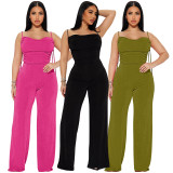 EVE Low-cut Ruched Sexy Tie Jumpsuit ME-8495