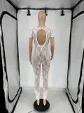 EVE Lace See Through Backless Nightclub Jumpsuit QXLB-10075