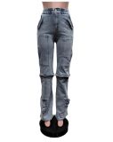 EVE Fashion Denim Multi Pocket Jeans MEM-88573