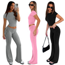 EVE Short Sleeve Pullover And Drawstring Pants Set YD-8809