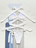 EVE White Backless Tie Up Bikinis 2 Piece Swimsuit CASF-6621