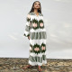 EVE Plus Size Lapel Split Casual Maxi Dress GDAM-218377