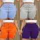 EVE Solid Color Drawstring Casual Shorts SFY-405