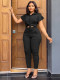 EVE Fashion Lapel Ruffle Sleeve Casual Sports Suit MIL-101